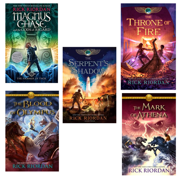 Rick Riordan Collection of 5 Books (4 Hardcover and 1 Paperback)
