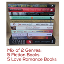 Mix of 2 Genres | Pack of 10 Books | 5 Fiction Books and 5 Love Romance Books