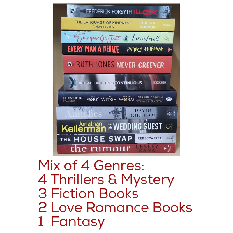 Mix Genre Bestsellers Brand New Pack of 10 Books and Titles | Free Shipping and Bookmarks