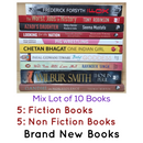 Mix Lot of 10 Books | 5 Fiction and 5 Non Fiction Books | Free Shipping & Free Bookmarks | Brand New Condition