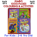 Jumbo Coloring & Activities Books | Pack of 4 | 1000 Pages | Free Shipping