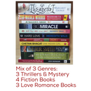 Mix of 3 Thriller Mystery, 3 Romance Love Story, 4 Fiction Books | Pack of 10 Books