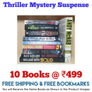 Thriller Mystery Suspense Fiction | Pack of 10 Books | Free Shipping | Free Bookmarks