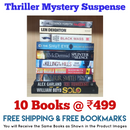 Thriller Mystery Suspense Fiction | Pack of 10 Books | Free Shipping | Free Bookmarks