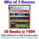 Mix of 3 Thriller Mystery, 3 Romance Love Story, 4 Fiction Books | Pack of 10 Books