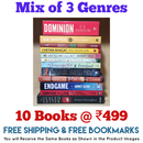 Mix of 3 Thriller Mystery, 3 Romance Love Story, 4 Fiction Books | Pack of 10 Books