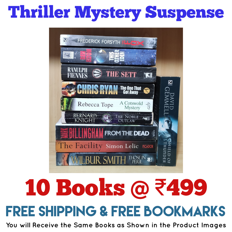 Thriller Mystery Suspense Fiction | Pack of 10 Books | Free Shipping | Free Bookmarks
