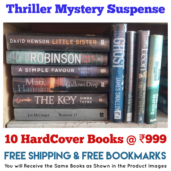 Thriller Mystery Suspense HardBound Fiction | Pack of 10 Books | Free Shipping | Free Bookmarks