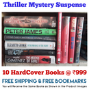 Thriller Mystery Suspense HardBound Fiction | Pack of 10 Books | Free Shipping | Free Bookmarks