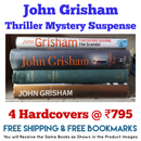 John Grisham Hardcover Thriller Mystery Suspense HardBound Fiction | Pack of 4 Books | Free Shipping | Free Bookmarks