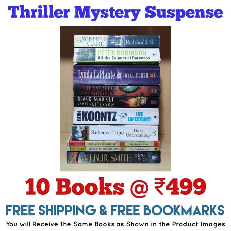 Thriller Mystery Suspense Fiction | Pack of 10 Books | Free Shipping | Free Bookmarks