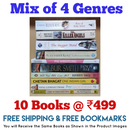 Mix of 4 Genres Books Lot | Free Shipping & Bookmarks