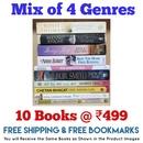 Mix of 4 Genres Books Lot | Free Shipping & Bookmarks