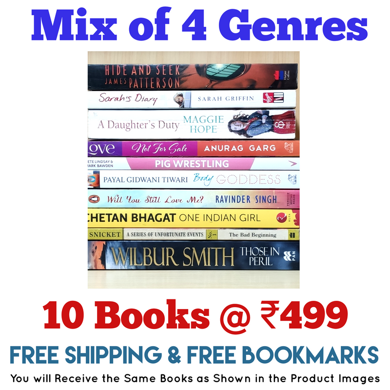 Mix of 4 Genres Books Lot | Free Shipping & Bookmarks