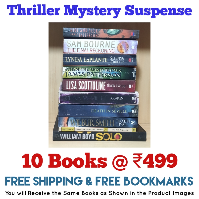 Thriller Mystery Suspense Fiction | Pack of 10 Books | Free Shipping | Free Bookmarks