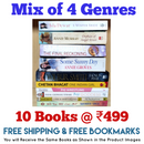 Mix of 4 Genres Books Lot | Free Shipping & Bookmarks