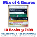 Mix of 4 Genres Books Lot | Free Shipping & Bookmarks
