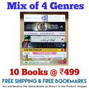 Mix of 4 Genres Books Lot | Free Shipping & Bookmarks