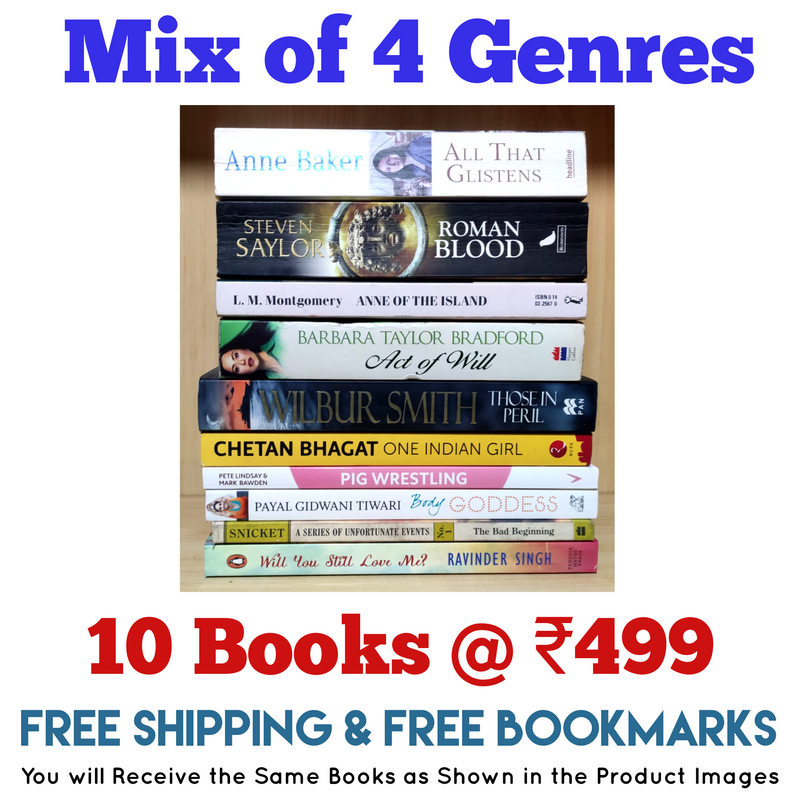 Mix of 4 Genres Books Lot | Free Shipping & Bookmarks