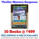 Thriller Mystery Suspense Fiction | Pack of 10 Books | Free Shipping | Free Bookmarks