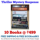 Thriller Mystery Suspense Fiction | Pack of 10 Books | Free Shipping | Free Bookmarks
