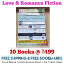 Love &  Romance Fiction 10 Books Set | Free Shipping | Free Bookmarks