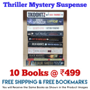 Thriller Mystery Suspense Fiction | Pack of 10 Books | Free Shipping | Free Bookmarks