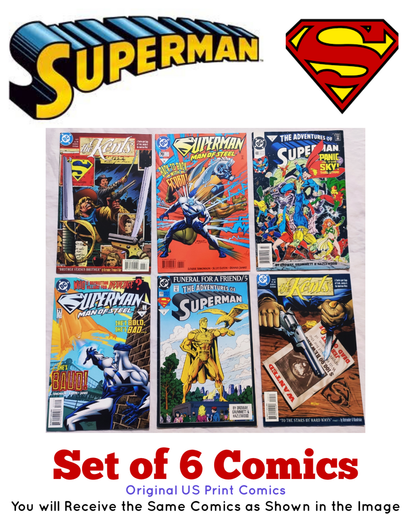 Superman Comics by DC Comics | Original US Print Comics | Set of 6 Comics