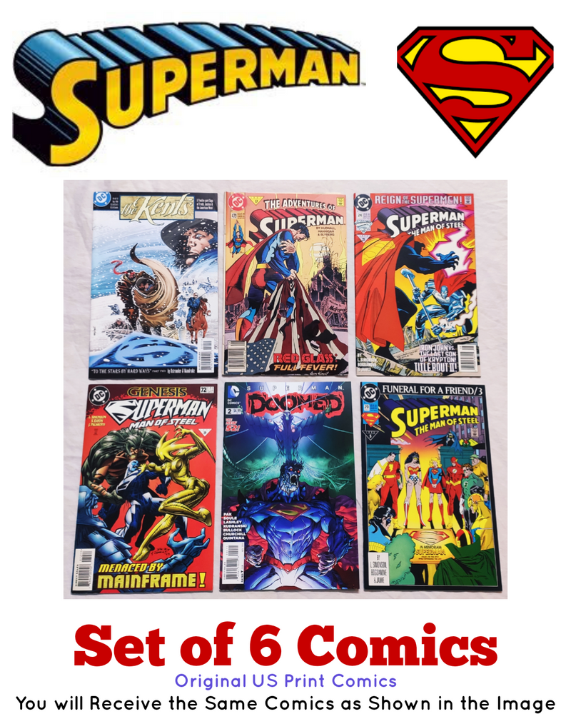 Superman Comics by DC Comics | Original US Print Comics | Set of 6 Comics