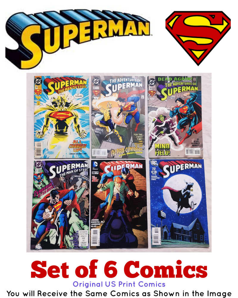 Superman Comics by DC Comics | Original US Print Comics | Set of 6 Comics