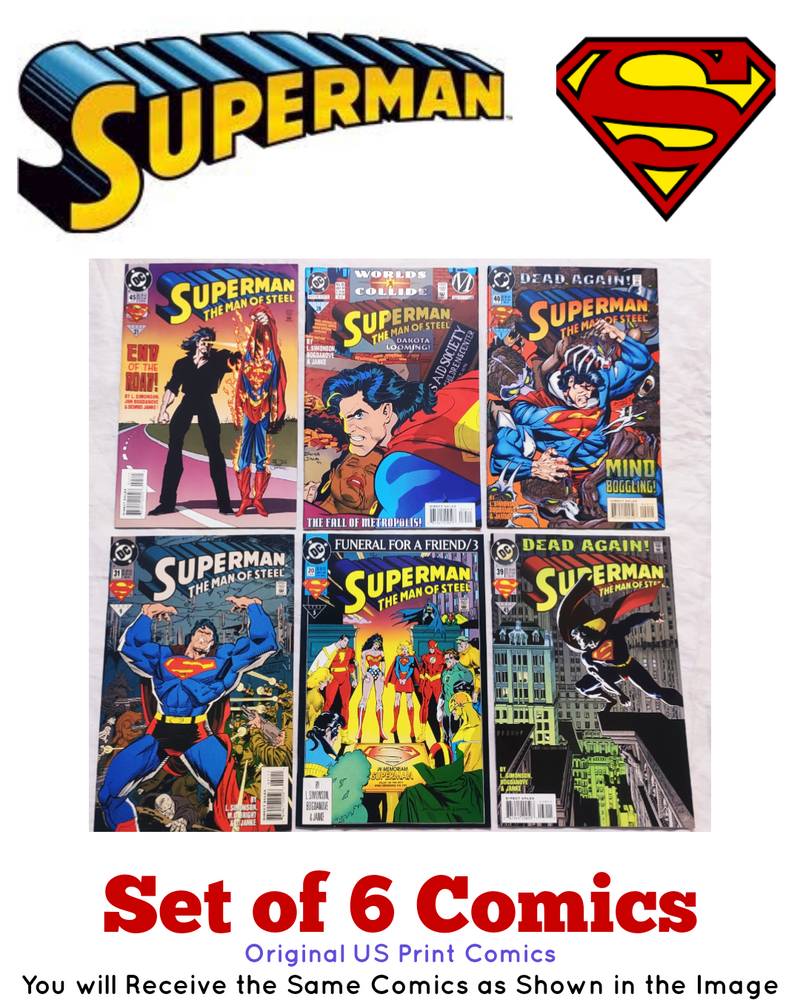 Superman The Man of Steel | Original US Print Comics | Set of 6 DC Comics