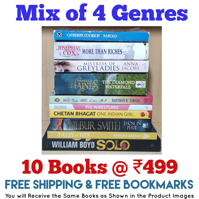 Mix of 4 Genres Books Lot | Free Shipping & Bookmarks