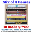 Mix of 4 Genres Books Lot | Free Shipping & Bookmarks
