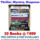 Thriller Mystery Suspense Fiction | Pack of 10 Books | Free Shipping | Free Bookmarks
