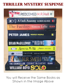 Thriller Mystery Suspense Fiction | Pack of 10 Books | Free Shipping | Free Bookmarks