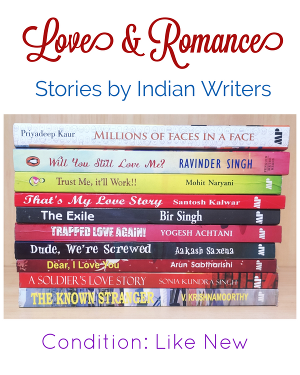 Indian Authors Romance Fiction | Pack of 10 Books | Condition: Like New | Free Shipping & Bookmarks