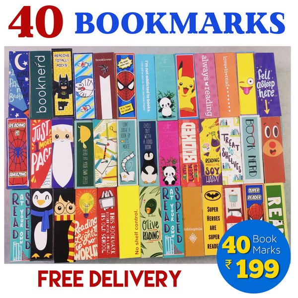 Set of 40 Bookmarks | All Different Designs | FREE Delivery