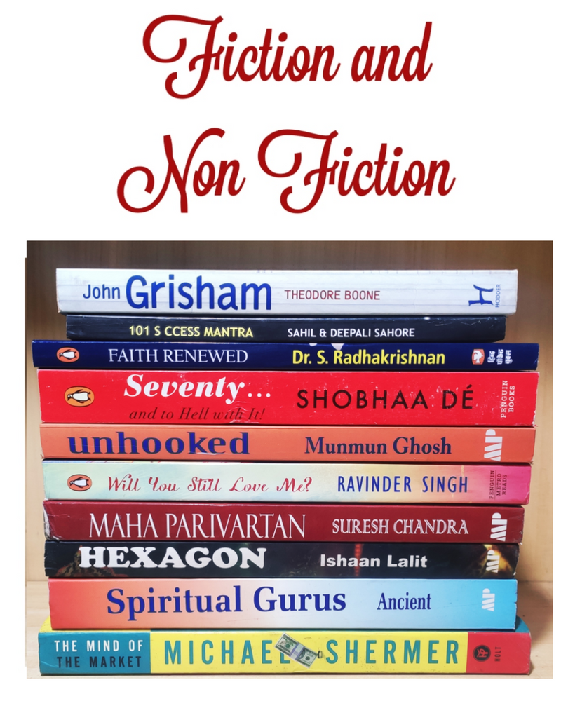 Fiction & Non Fiction Books | Pack of 10 Books | FREE Delivery & FREE Bookmarks