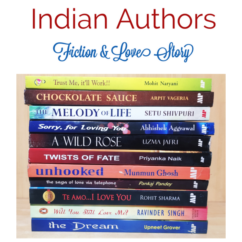 Indian Authors Fiction & Love Stories | Set of 10 Books | Condition: Like New | FREE Delivery & Bookmarks